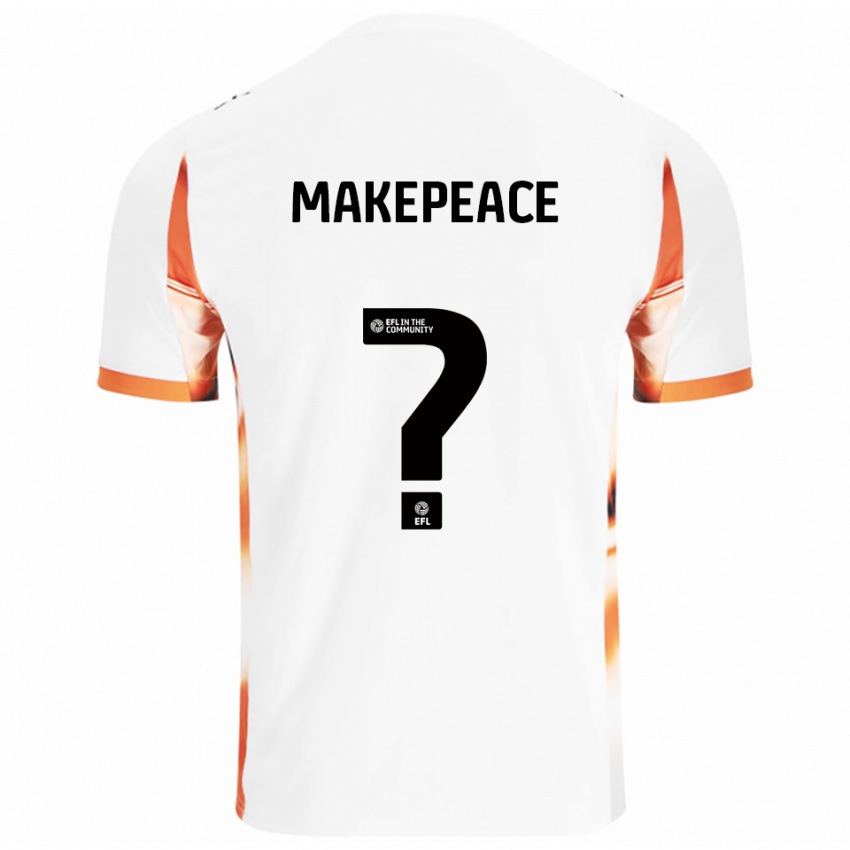 נשים Isla Makepeace #0 לבן כתום שחור הרחק ג'רזי 2025/26 חולצה קצרה