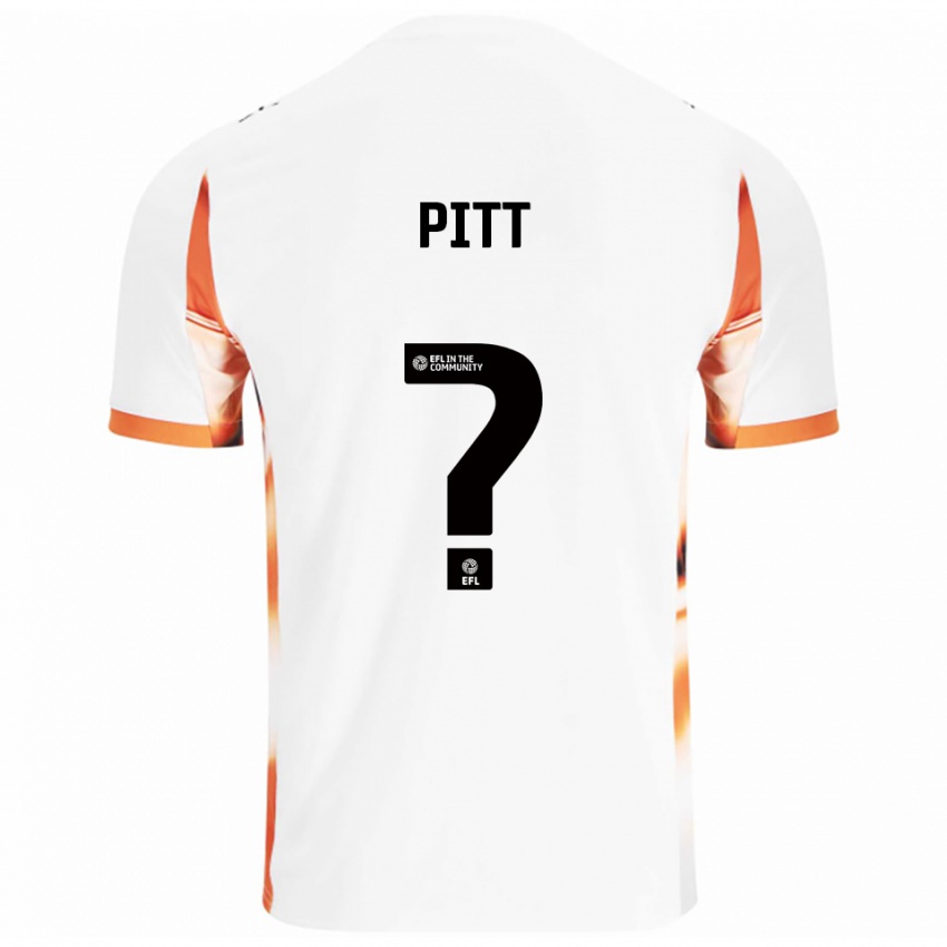 נשים Hannah Pitt #0 לבן כתום שחור הרחק ג'רזי 2025/26 חולצה קצרה