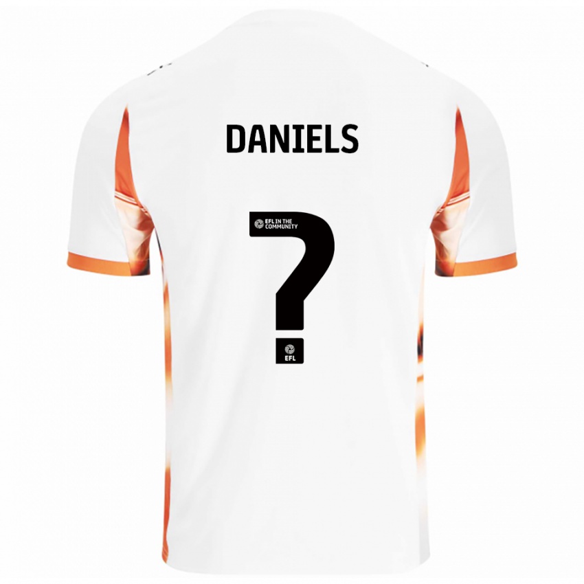 נשים ג'ייק דניאלס #0 לבן כתום שחור הרחק ג'רזי 2025/26 חולצה קצרה