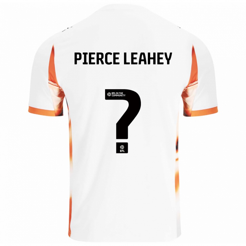 נשים Faye Pierce-Leahey #0 לבן כתום שחור הרחק ג'רזי 2025/26 חולצה קצרה