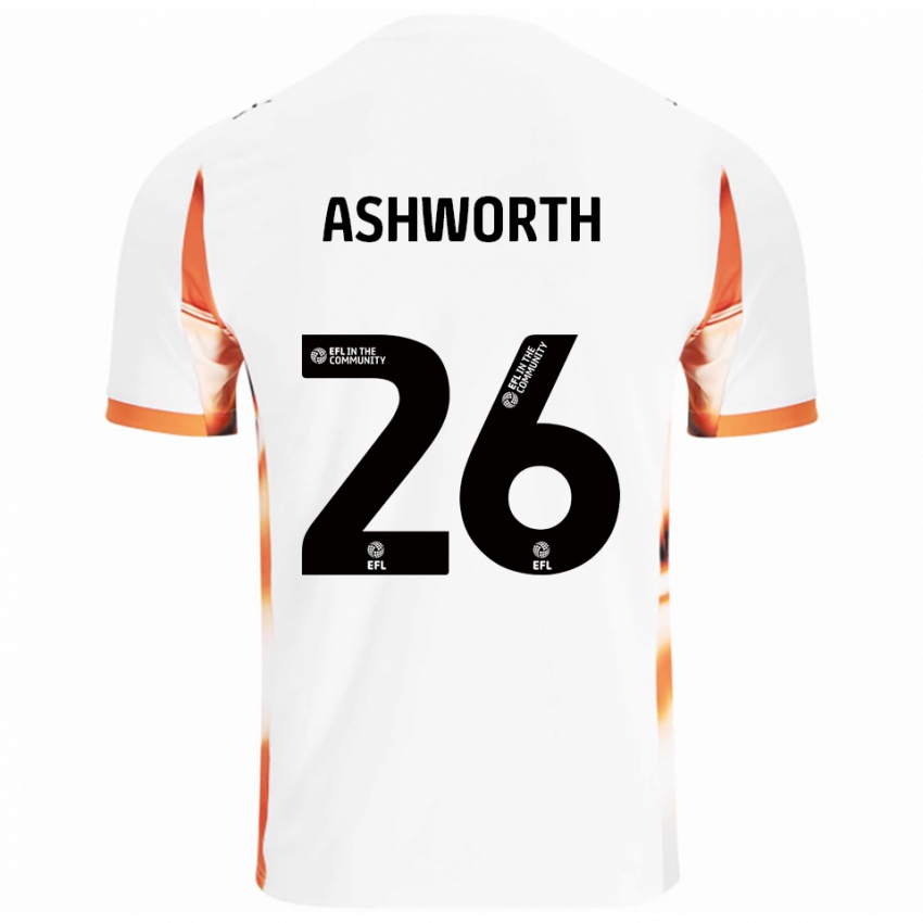 נשים אק אשוורת' #26 לבן כתום שחור הרחק ג'רזי 2025/26 חולצה קצרה