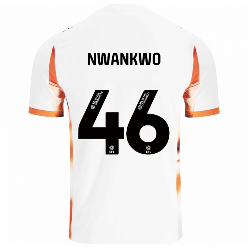 נשים Oluchukwu Nwankwo #46 לבן כתום שחור הרחק ג'רזי 2025/26 חולצה קצרה