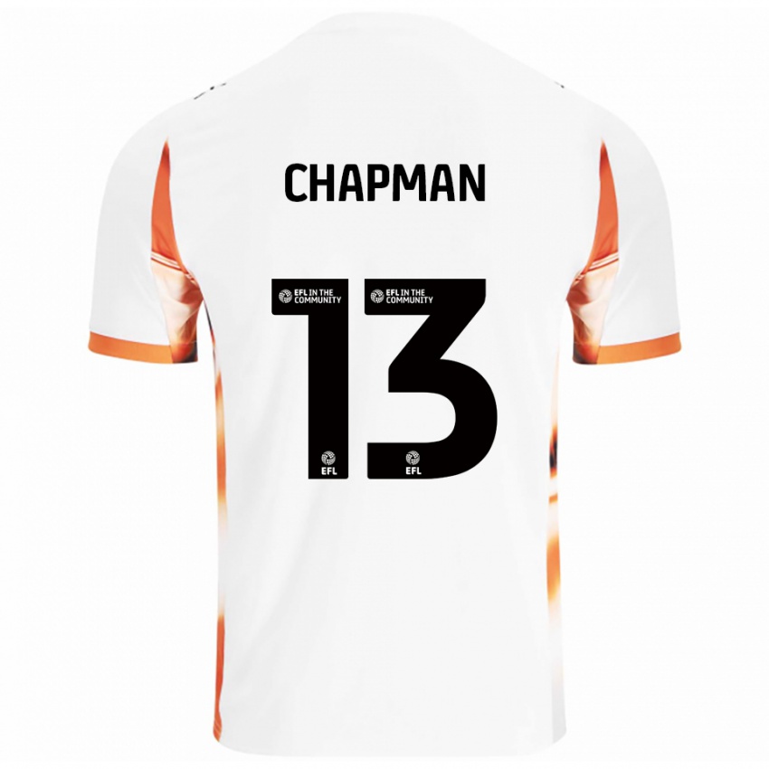 נשים מקנזי צ׳פמן #13 לבן כתום שחור הרחק ג'רזי 2025/26 חולצה קצרה