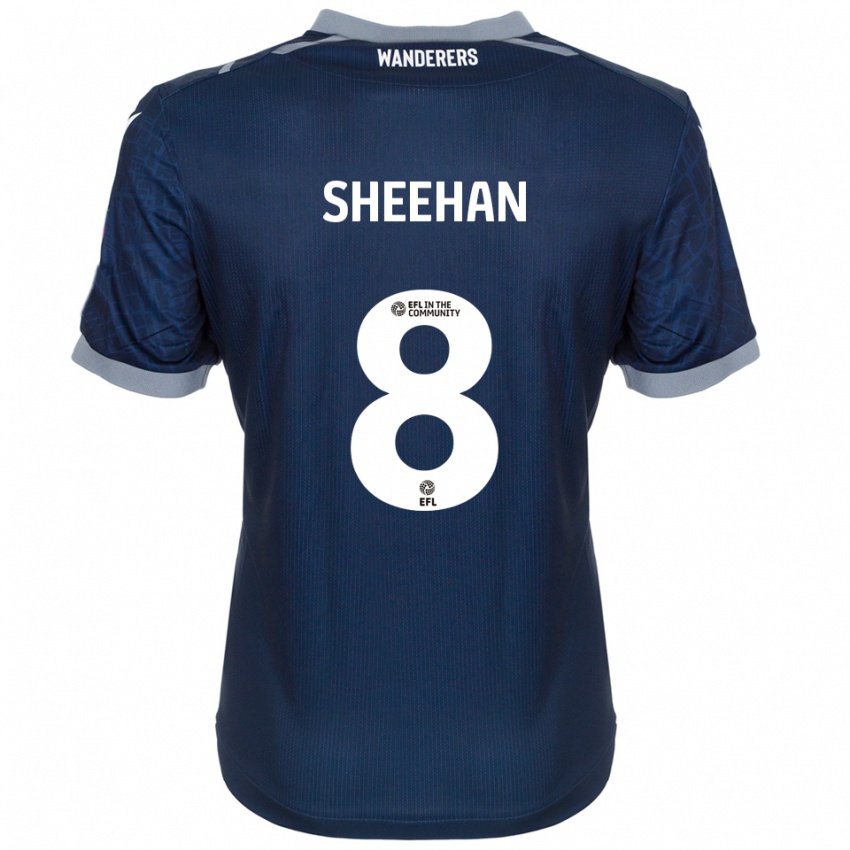 נשים ג'וש שיהאן #8 כחול נייבי אפור הרחק ג'רזי 2025/26 חולצה קצרה