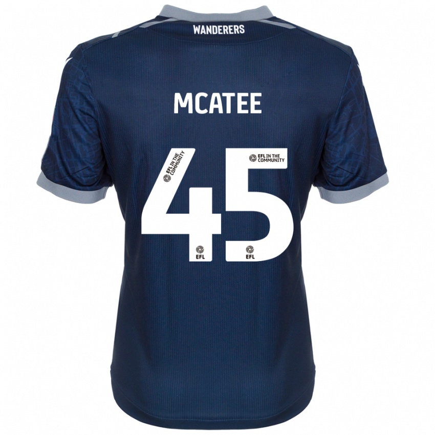 נשים ג'ון מקאטי #45 כחול נייבי אפור הרחק ג'רזי 2025/26 חולצה קצרה