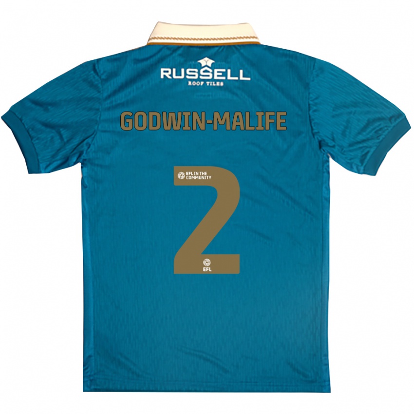 נשים אודוקה גודווין-מאליף #2 תכלת לבן הרחק ג'רזי 2025/26 חולצה קצרה