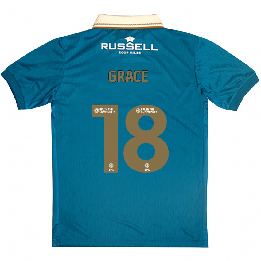 נשים Grace Hennessy-Fernåndez #18 תכלת לבן הרחק ג'רזי 2025/26 חולצה קצרה
