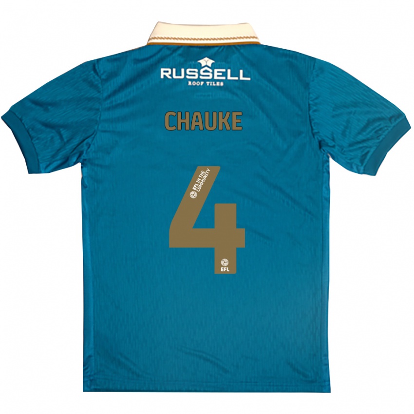 נשים Kgaogelo Chauke #4 תכלת לבן הרחק ג'רזי 2025/26 חולצה קצרה