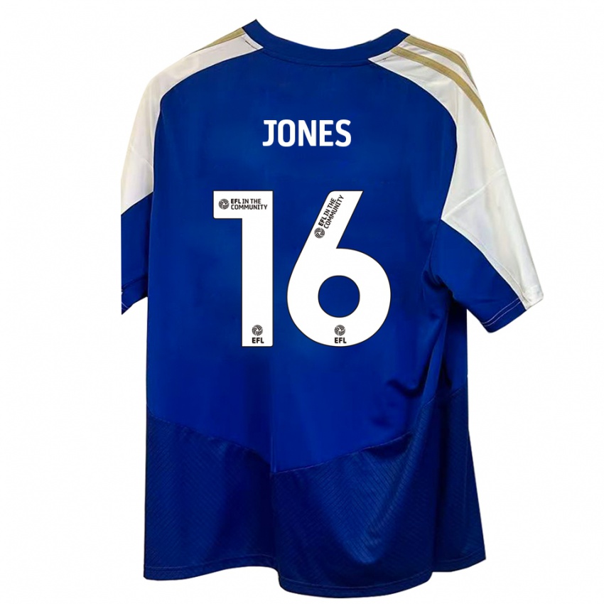 נשים Patrick Jones #16 כחול לבן זהב הרחק ג'רזי 2025/26 חולצה קצרה