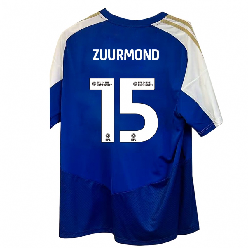 נשים Ishbel Zuurmond #15 כחול לבן זהב הרחק ג'רזי 2025/26 חולצה קצרה