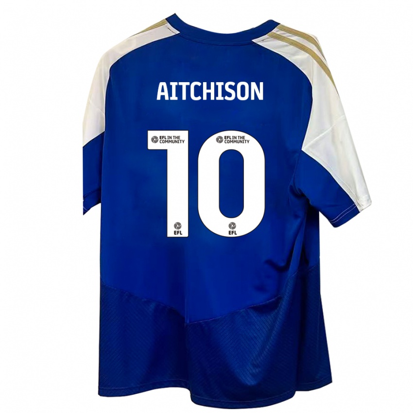 נשים ג'ק אייצ'יסון #10 כחול לבן זהב הרחק ג'רזי 2025/26 חולצה קצרה