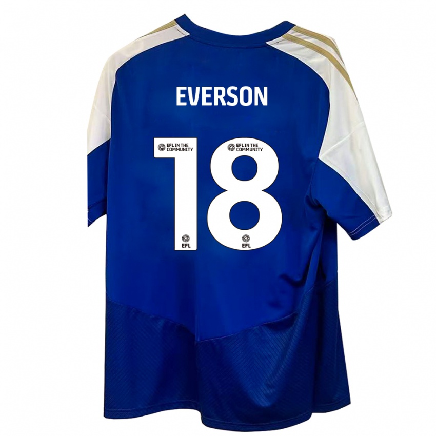 נשים Beth Everson #18 כחול לבן זהב הרחק ג'רזי 2025/26 חולצה קצרה