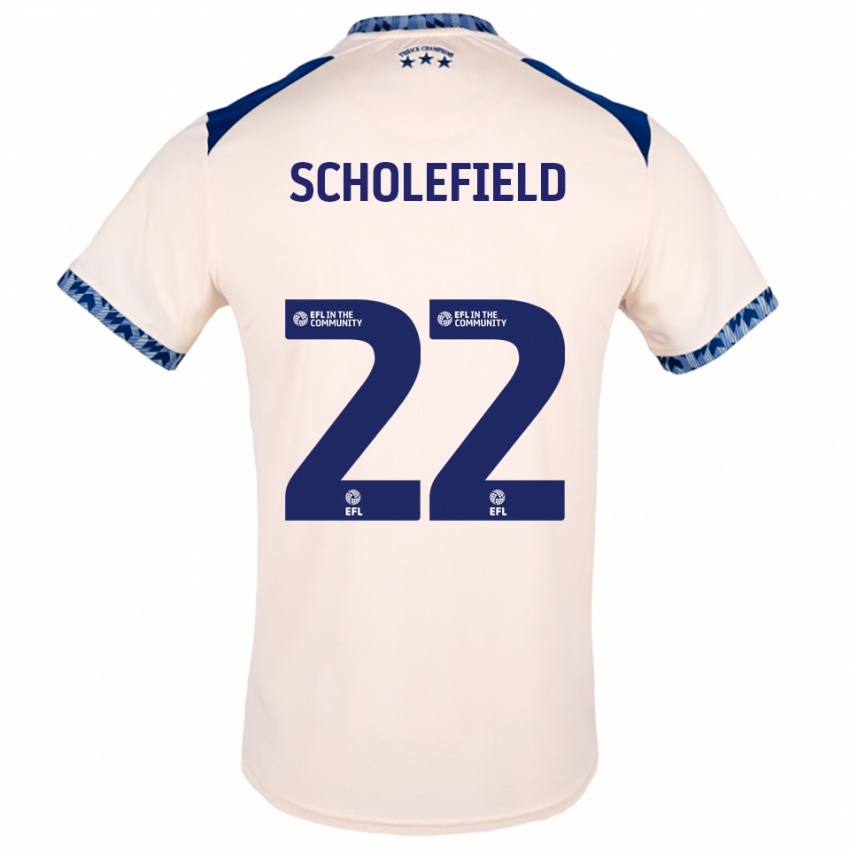 נשים Lois Scholefield #22 לבן שמנת כחול נייבי הרחק ג'רזי 2025/26 חולצה קצרה