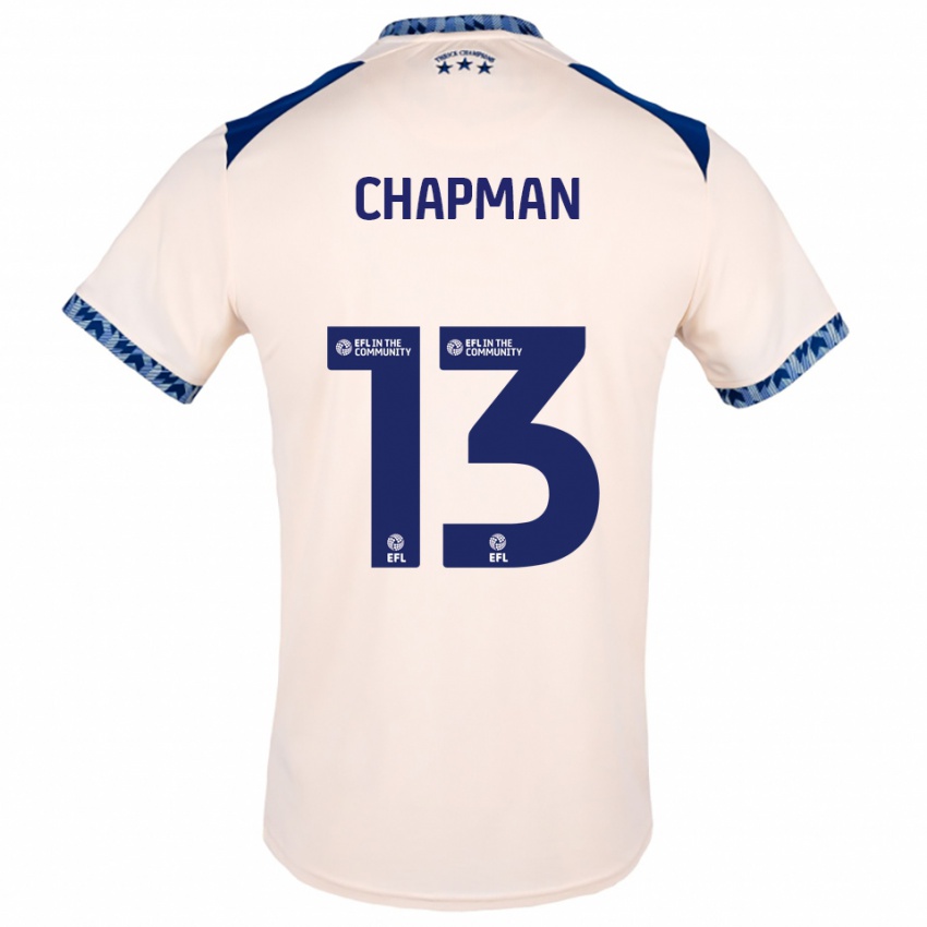 נשים ג'ייקוב צ'פמן #13 לבן שמנת כחול נייבי הרחק ג'רזי 2025/26 חולצה קצרה