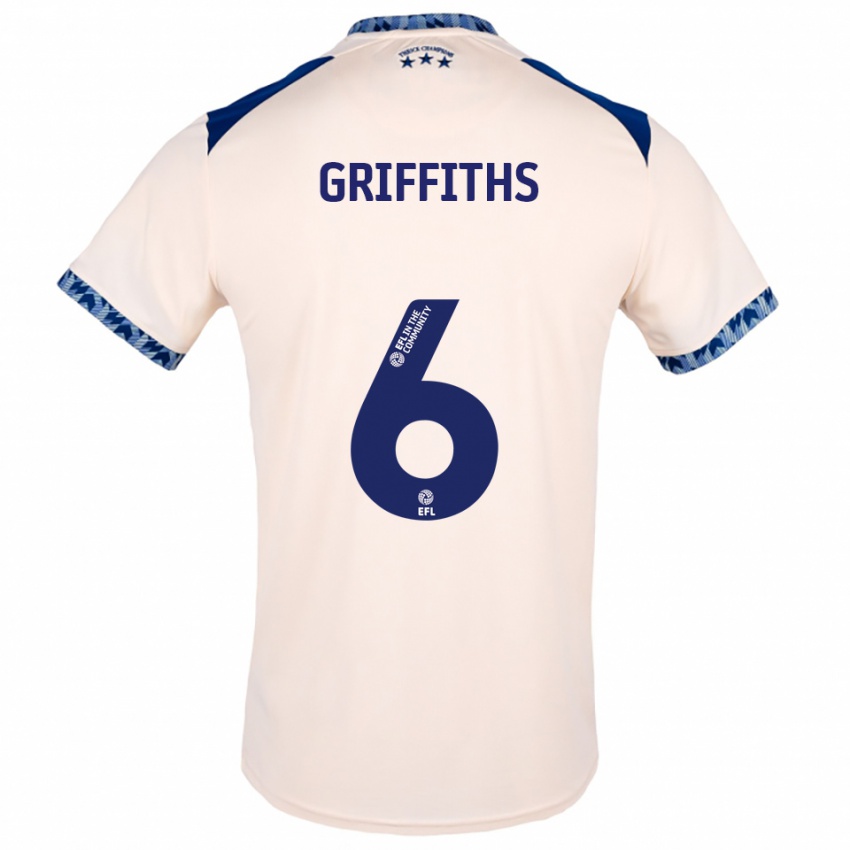 נשים Lauren Griffiths #6 לבן שמנת כחול נייבי הרחק ג'רזי 2025/26 חולצה קצרה