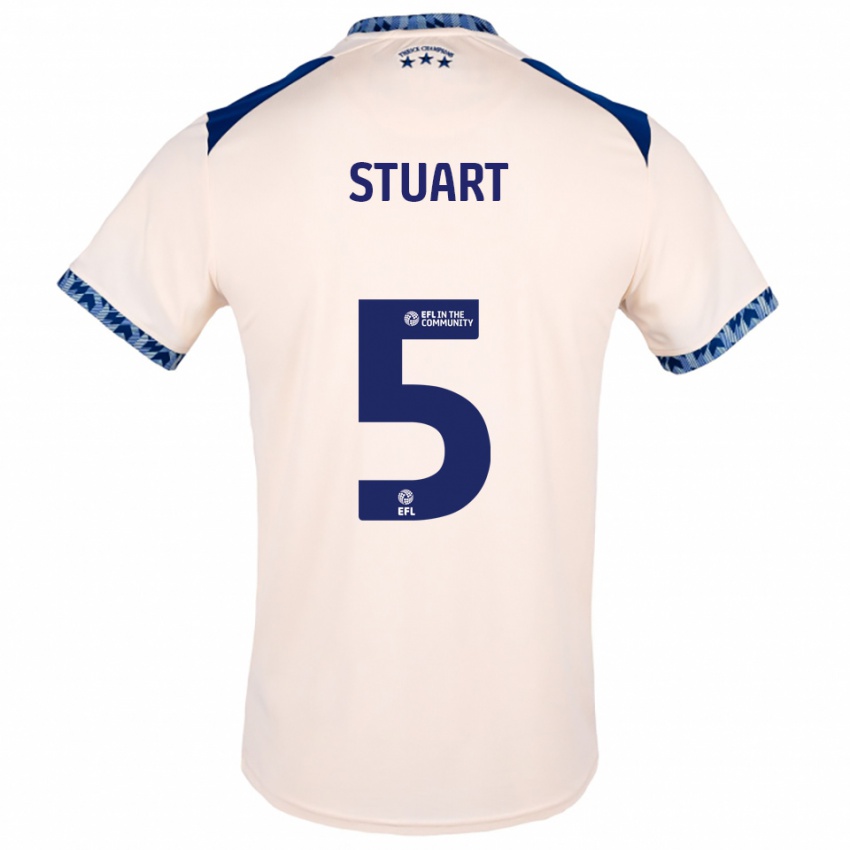 נשים Charlotte Stuart #5 לבן שמנת כחול נייבי הרחק ג'רזי 2025/26 חולצה קצרה