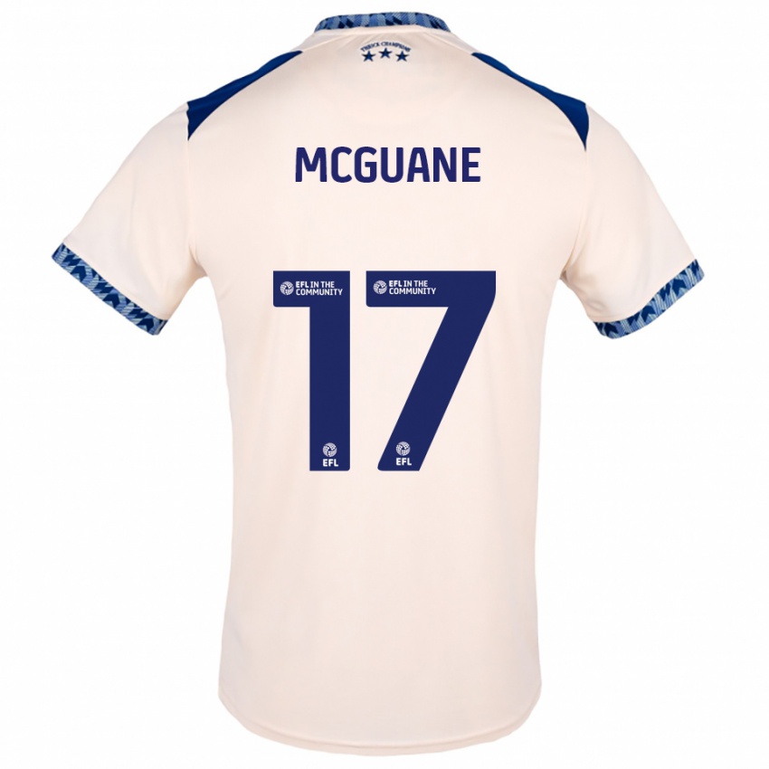 נשים מרקוס מקגואן #17 לבן שמנת כחול נייבי הרחק ג'רזי 2025/26 חולצה קצרה