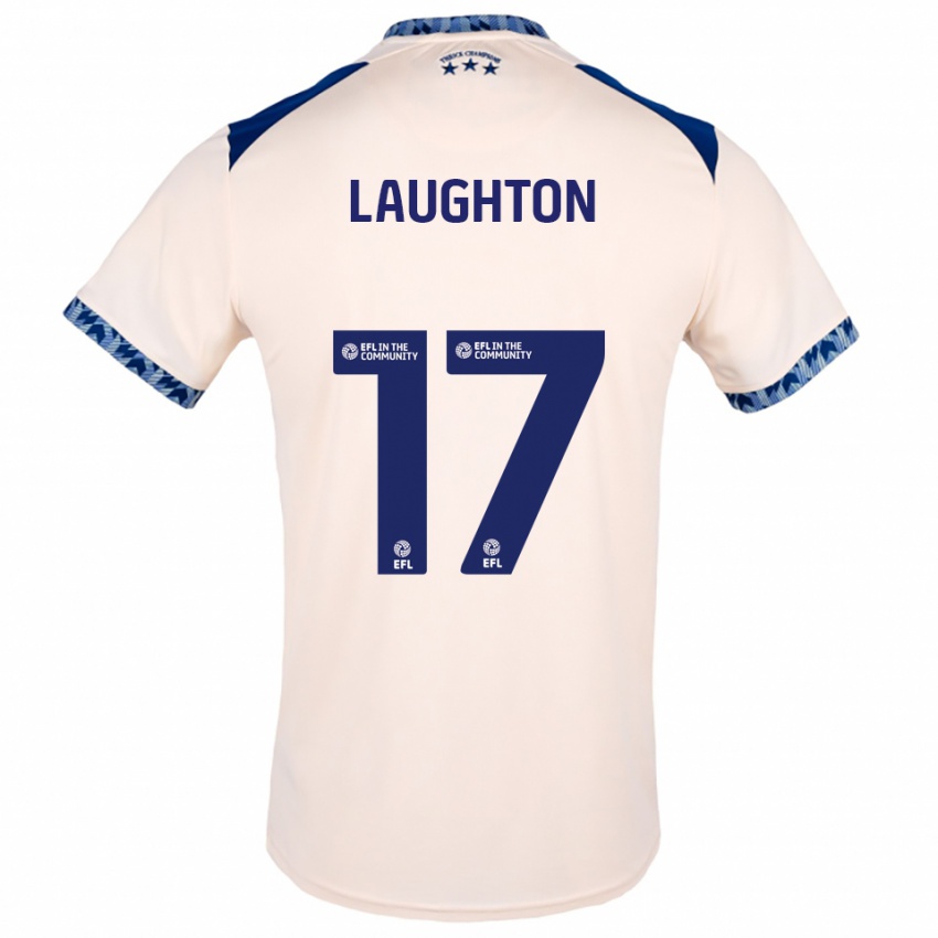 נשים Zoe Laughton #17 לבן שמנת כחול נייבי הרחק ג'רזי 2025/26 חולצה קצרה