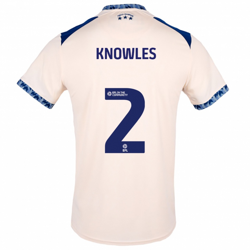 נשים Charlie Knowles #2 לבן שמנת כחול נייבי הרחק ג'רזי 2025/26 חולצה קצרה