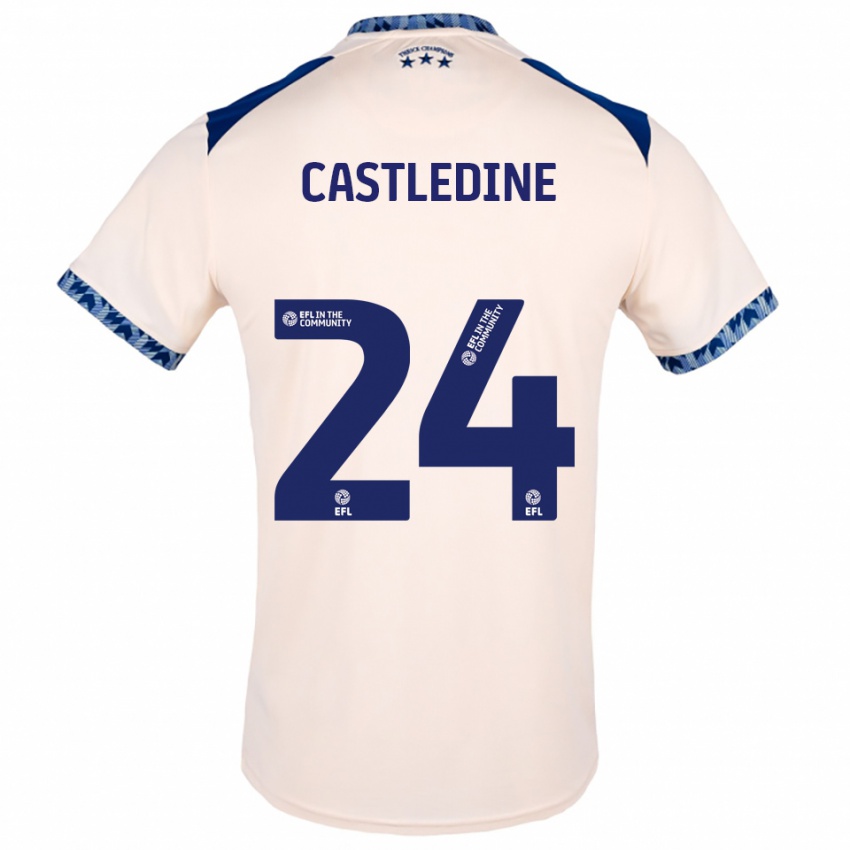 נשים ליאו קאסלדין #24 לבן שמנת כחול נייבי הרחק ג'רזי 2025/26 חולצה קצרה