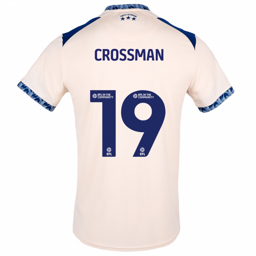 נשים Paige Crossman #19 לבן שמנת כחול נייבי הרחק ג'רזי 2025/26 חולצה קצרה
