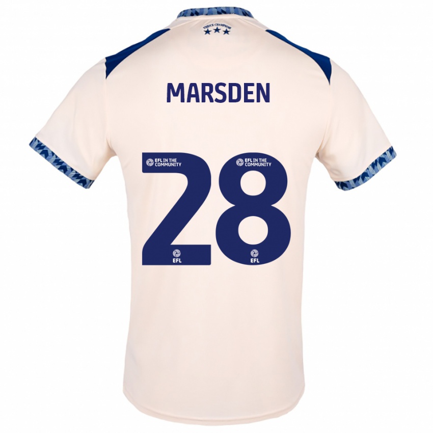 נשים Brooke Marsden #28 לבן שמנת כחול נייבי הרחק ג'רזי 2025/26 חולצה קצרה