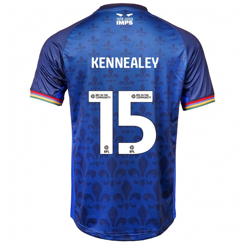 נשים Josh Kennealey #15 כחול נייבי הרחק ג'רזי 2025/26 חולצה קצרה