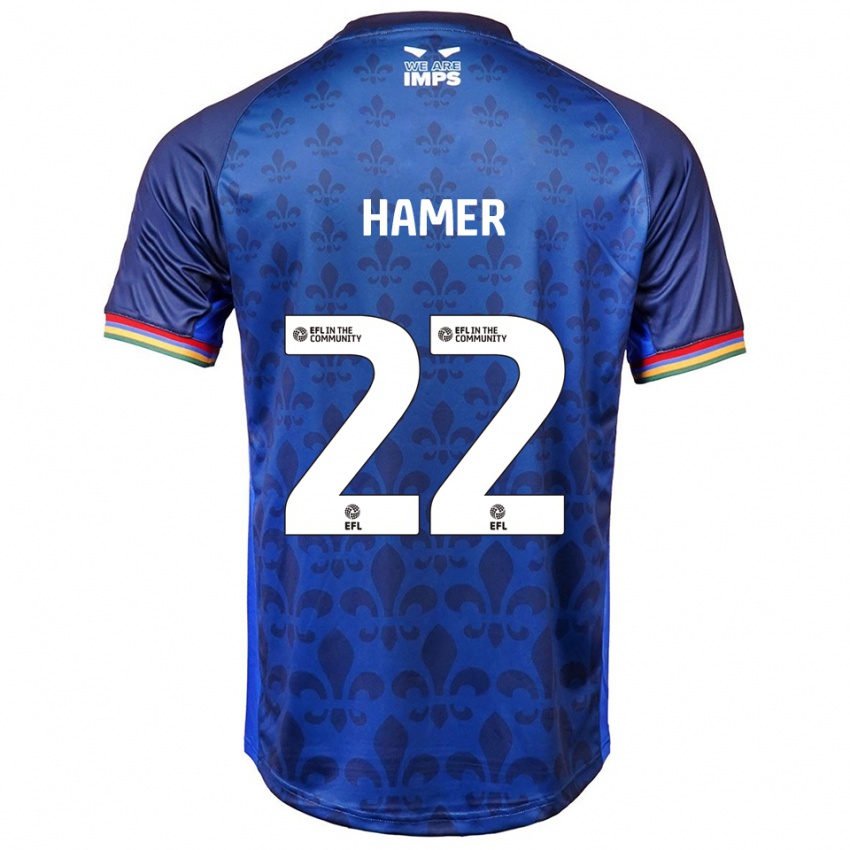 נשים טום האמר #22 כחול נייבי הרחק ג'רזי 2025/26 חולצה קצרה