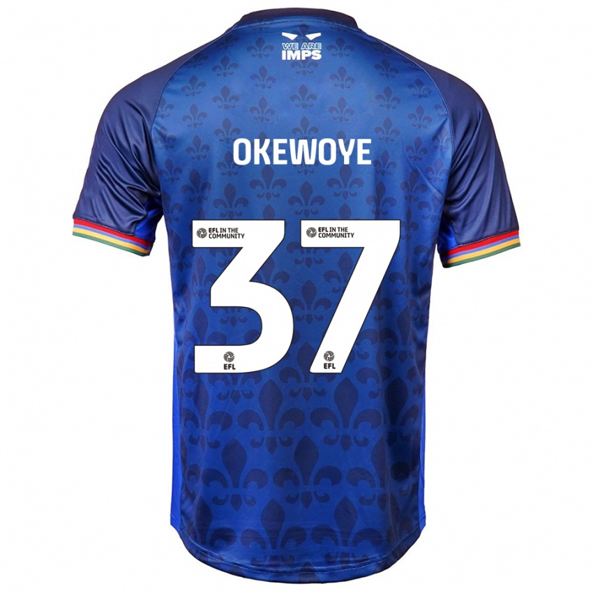 נשים גובולן אוקווואה #37 כחול נייבי הרחק ג'רזי 2025/26 חולצה קצרה