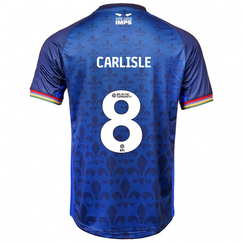 נשים צ'רלי קרלייל #8 כחול נייבי הרחק ג'רזי 2025/26 חולצה קצרה