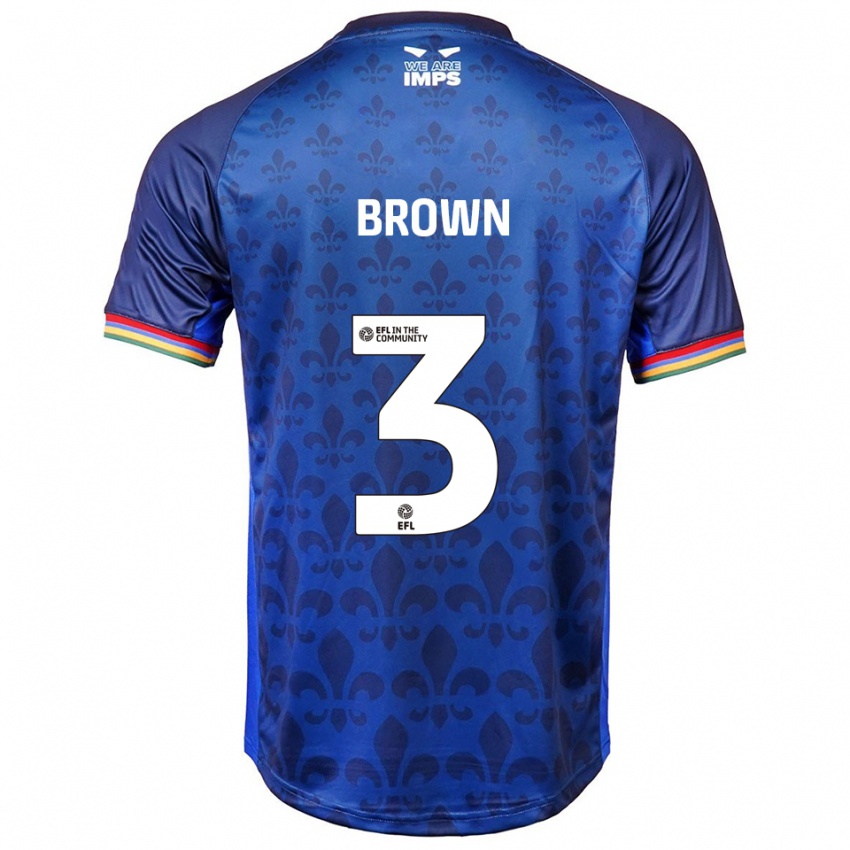 נשים ג׳יידן בראון #3 כחול נייבי הרחק ג'רזי 2025/26 חולצה קצרה