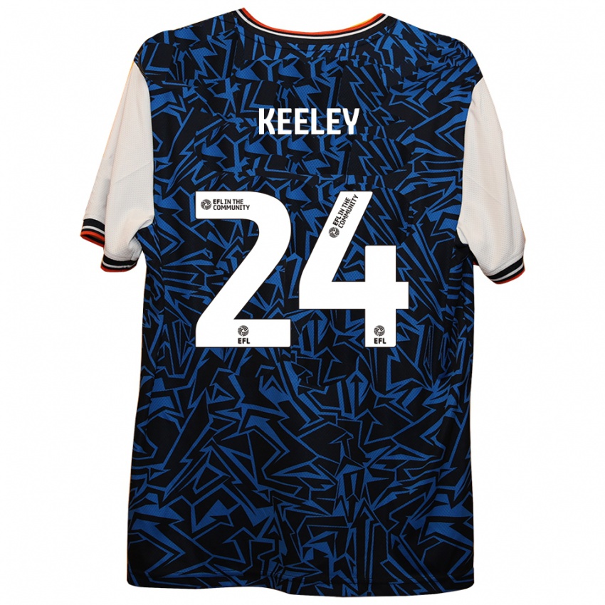 נשים ג'וש קילי #24 כחול שחור לבן הרחק ג'רזי 2025/26 חולצה קצרה