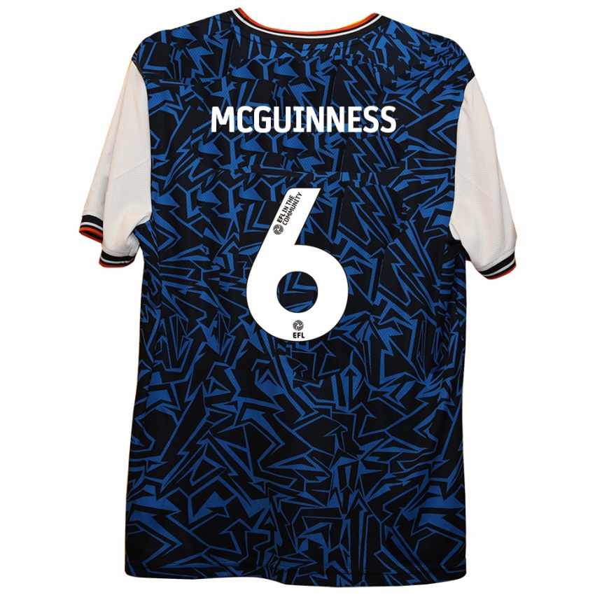 נשים מארק מקגינס #6 כחול שחור לבן הרחק ג'רזי 2025/26 חולצה קצרה