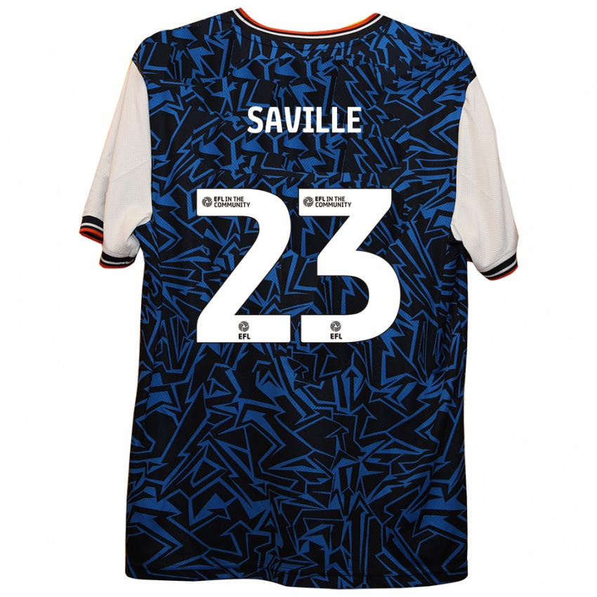 נשים ג'ורג' סאביל #23 כחול שחור לבן הרחק ג'רזי 2025/26 חולצה קצרה