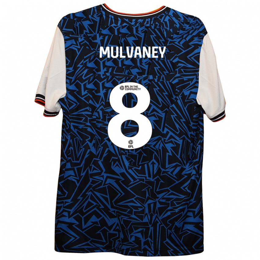 נשים Elizabeth Mulvaney #8 כחול שחור לבן הרחק ג'רזי 2025/26 חולצה קצרה