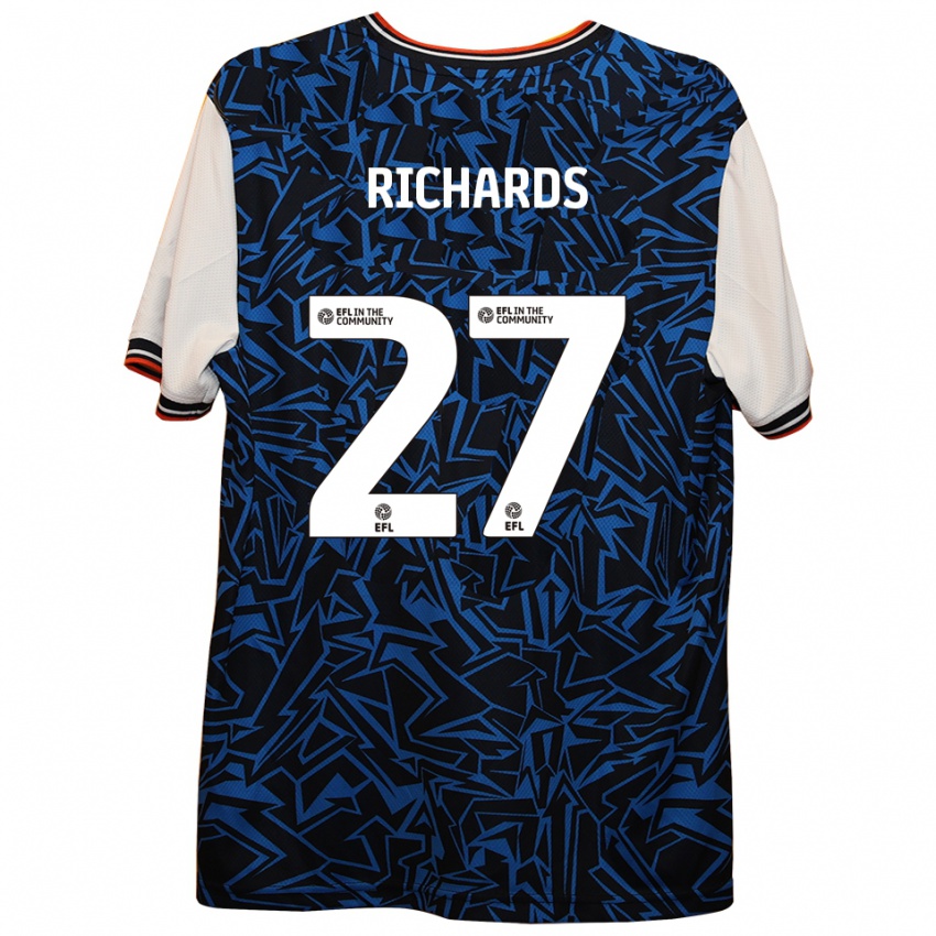 נשים Jake Richards #27 כחול שחור לבן הרחק ג'רזי 2025/26 חולצה קצרה