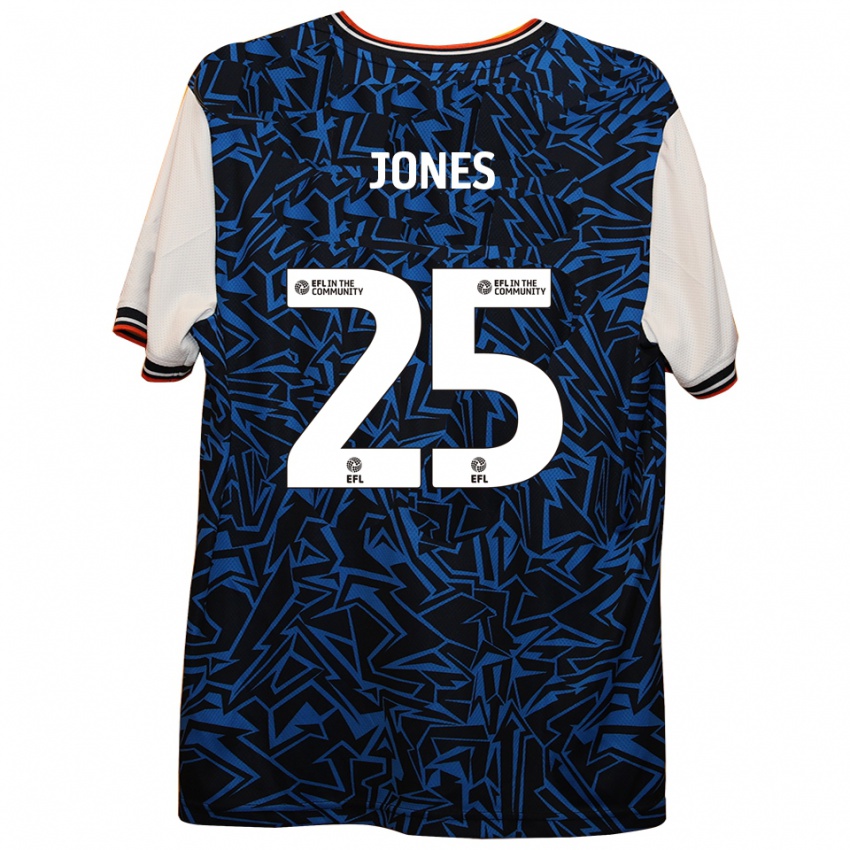 נשים אייזיאה ג'ונס #25 כחול שחור לבן הרחק ג'רזי 2025/26 חולצה קצרה