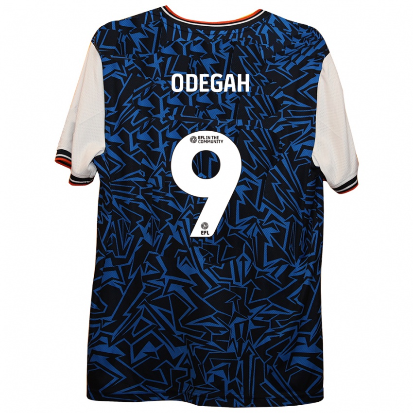 נשים Jamie Odegah #9 כחול שחור לבן הרחק ג'רזי 2025/26 חולצה קצרה