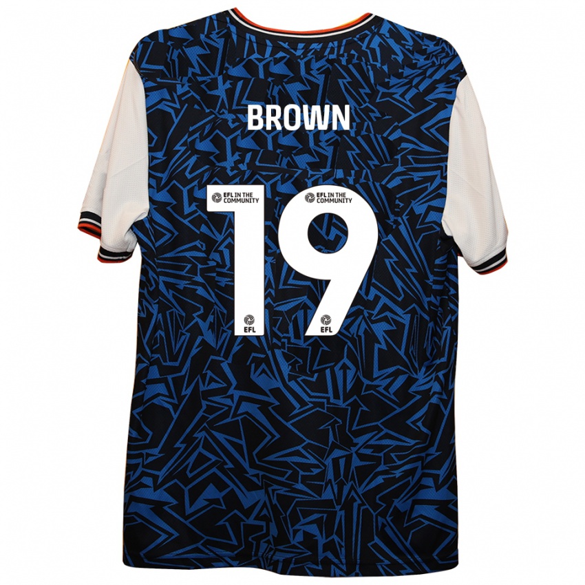 נשים ג'ייקוב בראון #19 כחול שחור לבן הרחק ג'רזי 2025/26 חולצה קצרה