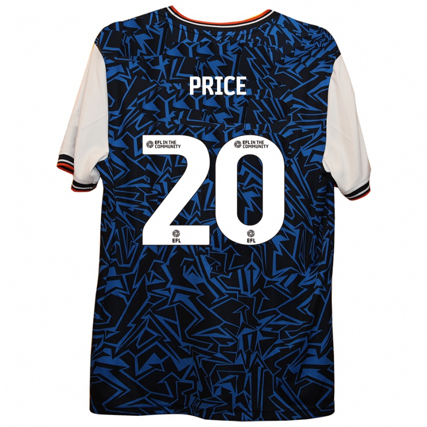 נשים Erin Price #20 כחול שחור לבן הרחק ג'רזי 2025/26 חולצה קצרה