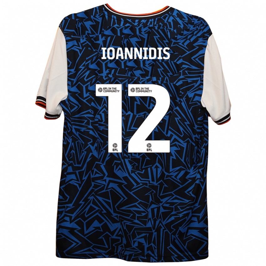 נשים Zacharias Ioannidis #12 כחול שחור לבן הרחק ג'רזי 2025/26 חולצה קצרה