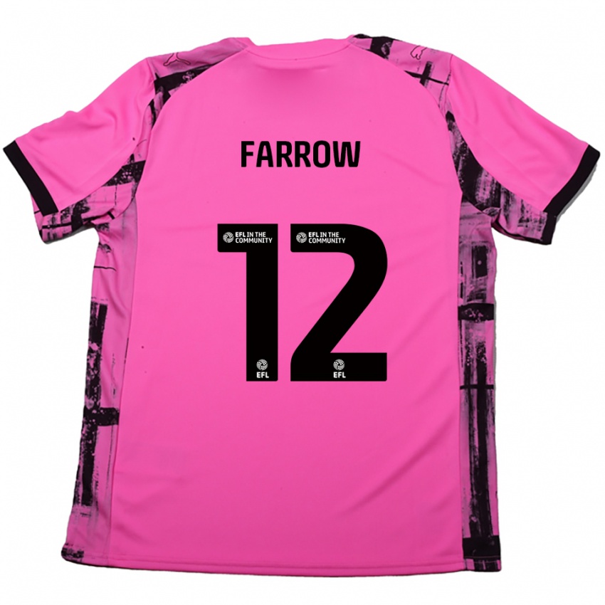נשים Kim Farrow #12 אדום ורד שחור הרחק ג'רזי 2025/26 חולצה קצרה