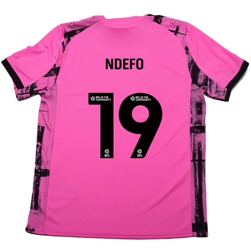 נשים Ona Ndefo #19 אדום ורד שחור הרחק ג'רזי 2025/26 חולצה קצרה