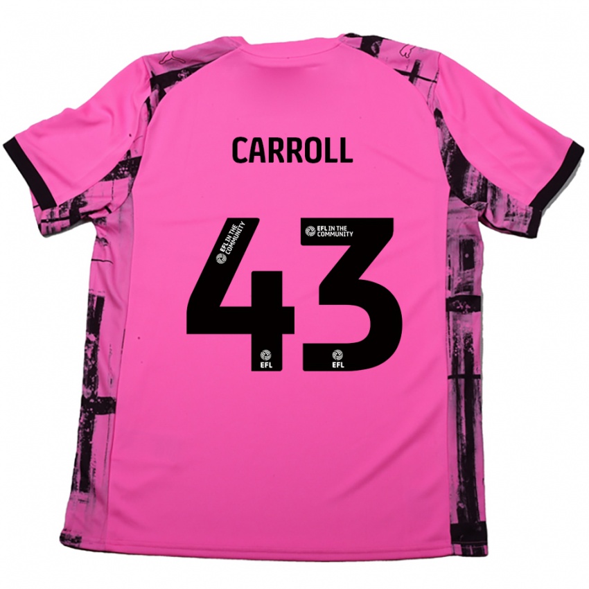 נשים Charlie Carroll #43 אדום ורד שחור הרחק ג'רזי 2025/26 חולצה קצרה