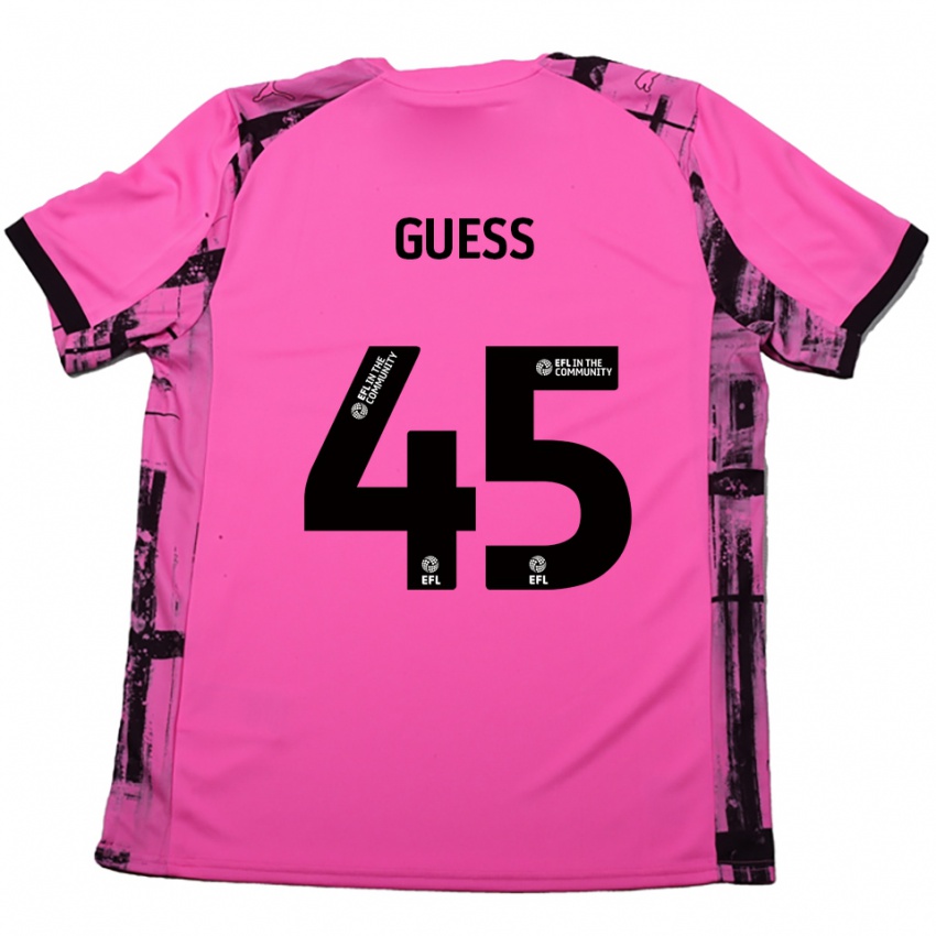 נשים Harry Guess #45 אדום ורד שחור הרחק ג'רזי 2025/26 חולצה קצרה