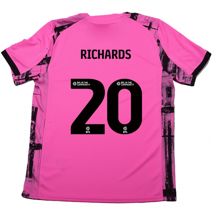 נשים Mia Richards #20 אדום ורד שחור הרחק ג'רזי 2025/26 חולצה קצרה