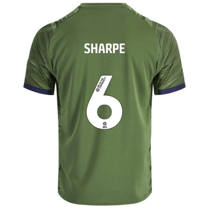 נשים Emily Sharpe #6 ירוק לבן הרחק ג'רזי 2025/26 חולצה קצרה