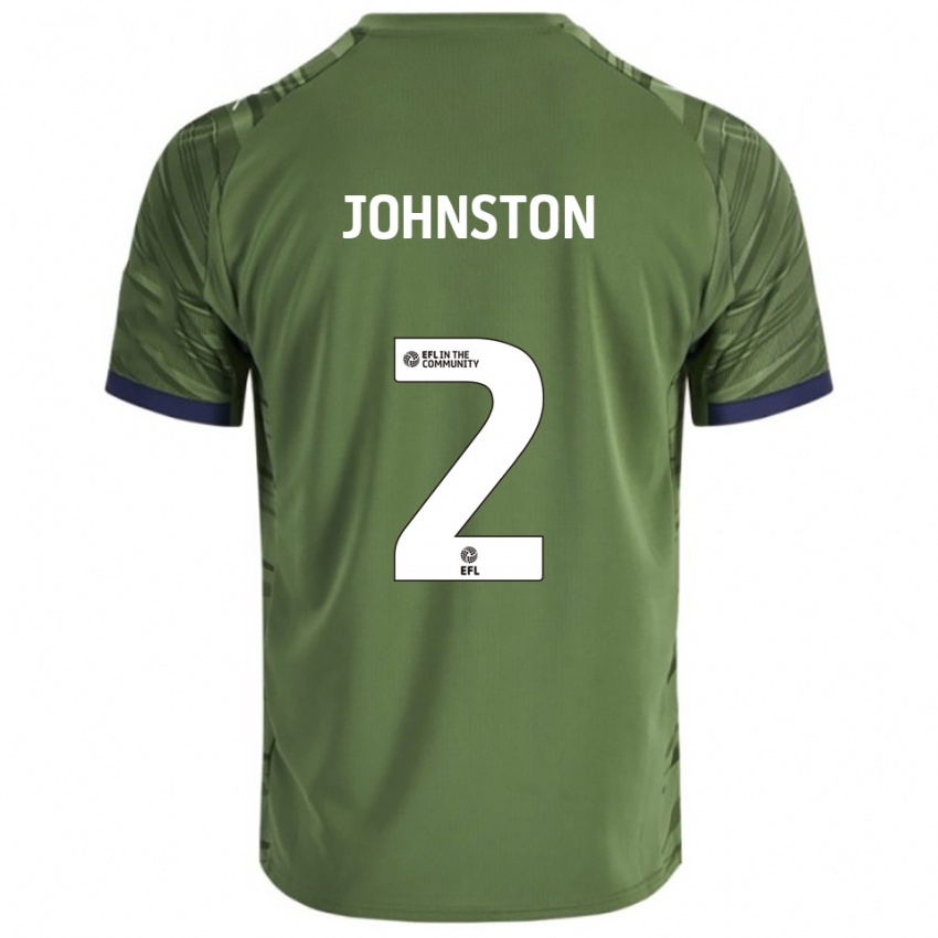 נשים קארל ג'ונסטון #2 ירוק לבן הרחק ג'רזי 2025/26 חולצה קצרה