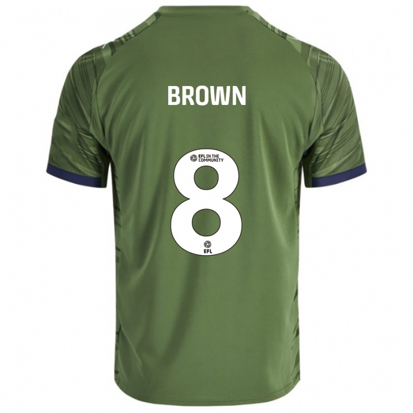 נשים Poppie Brown #8 ירוק לבן הרחק ג'רזי 2025/26 חולצה קצרה