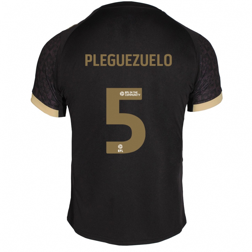 נשים חוליו פלגסואלו #5 שחור זהב הרחק ג'רזי 2025/26 חולצה קצרה